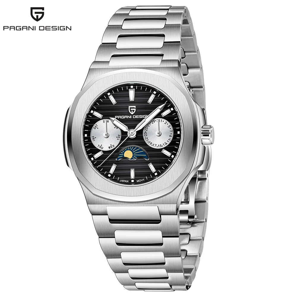 2026 New PAGANI DESIGN fashion Mens Quartz Watches Luxury Date Week Wrist Watch For Men Stainless Steel Waterproof Sports Clock