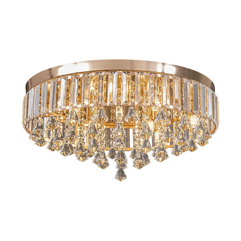 Modern LED Crystals Ceiling Lamp Living Room Decoration Bedroom Lustre Ceiling Lights Art Deco Led Chandelier Lighting Fixtures