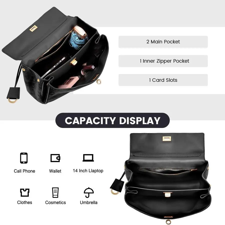 Leather Tote Bag for Women Fashion Shoulder Handbag Ladies Tophandle Satchel Purse for Ladies