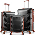 3 Piece Luggage Set ABS Hardshell Suitcase With Spinner Wheels TSA Lock Travel Carry On Luggages For Business 20/24/28 Inch