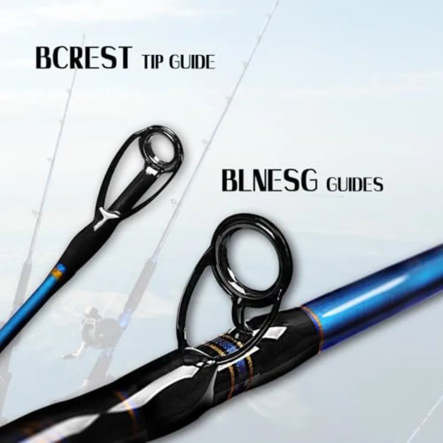 Saltwater Graphite Jig Jigging Casting Fishing Rod Deep Sea Jig Pole for Advanced Anglers Seeking High Sensitivity and