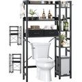 Over The Toilet Storage with 2 Drawers - 7 Tier Bathroom Organizer with Adjustable Shelf, Freestanding Space Saver Storage Rack