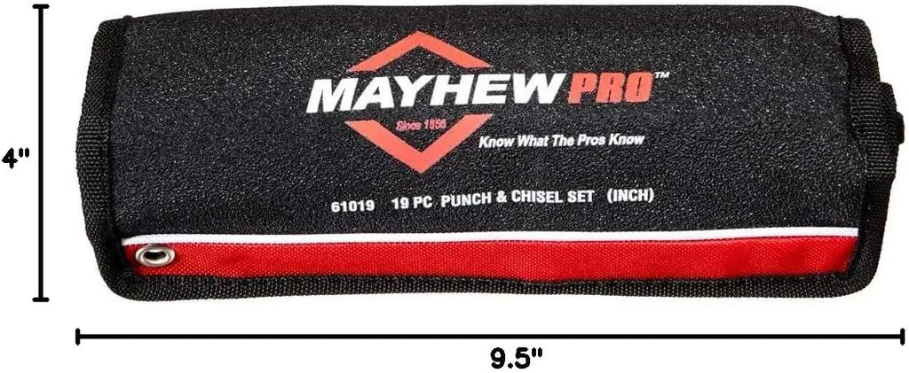 19-Piece Punch and Chisel Set with Black Oxide Finish for Maximum Strength and Rust Protection