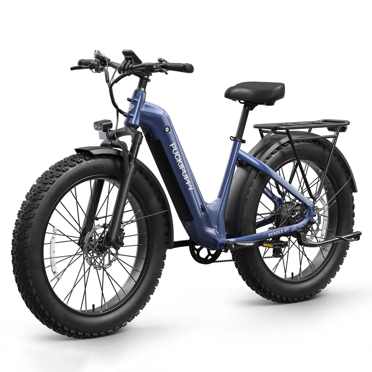PUCKIPUPPY Beagle ST Electric Bike for Adults 26" Fat Tire Step-Through Electric Mountain Bike Off-Road Ebike 2-Year Warranty