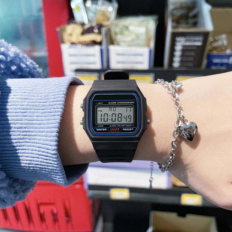 Luxury Men Stainless Steel Digital Military Armys Sport Led Waterproof Wrist Watch Clock Fashion Chronograph Wristwatch 2028