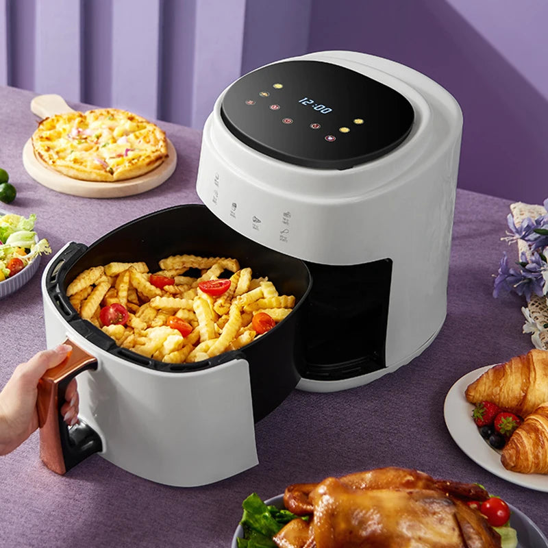 8L Smart Electric Air Fryer Large Capacity Convection Oven - Oil-Free Deep Fryer 360°Baking Kitchen Home Appliance Air Fryer