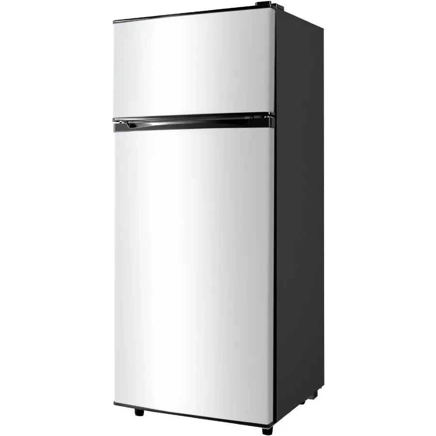 4.4 Cu.Ft Double Door Refrigerator with Freezer Mini Fridge for Bedroom Office Dorm and Apartment Small Compact Refrigerators w