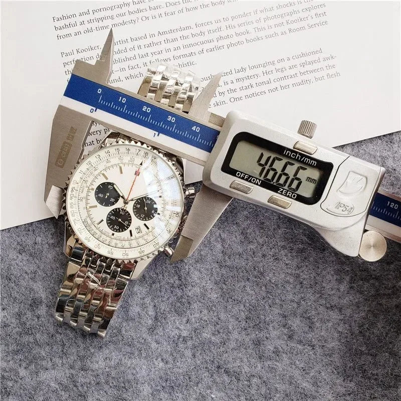 Fashion Multifunctional Chronograph Automatic Date Boutique Stainless Steel Men's Watch Luxury Business Watch