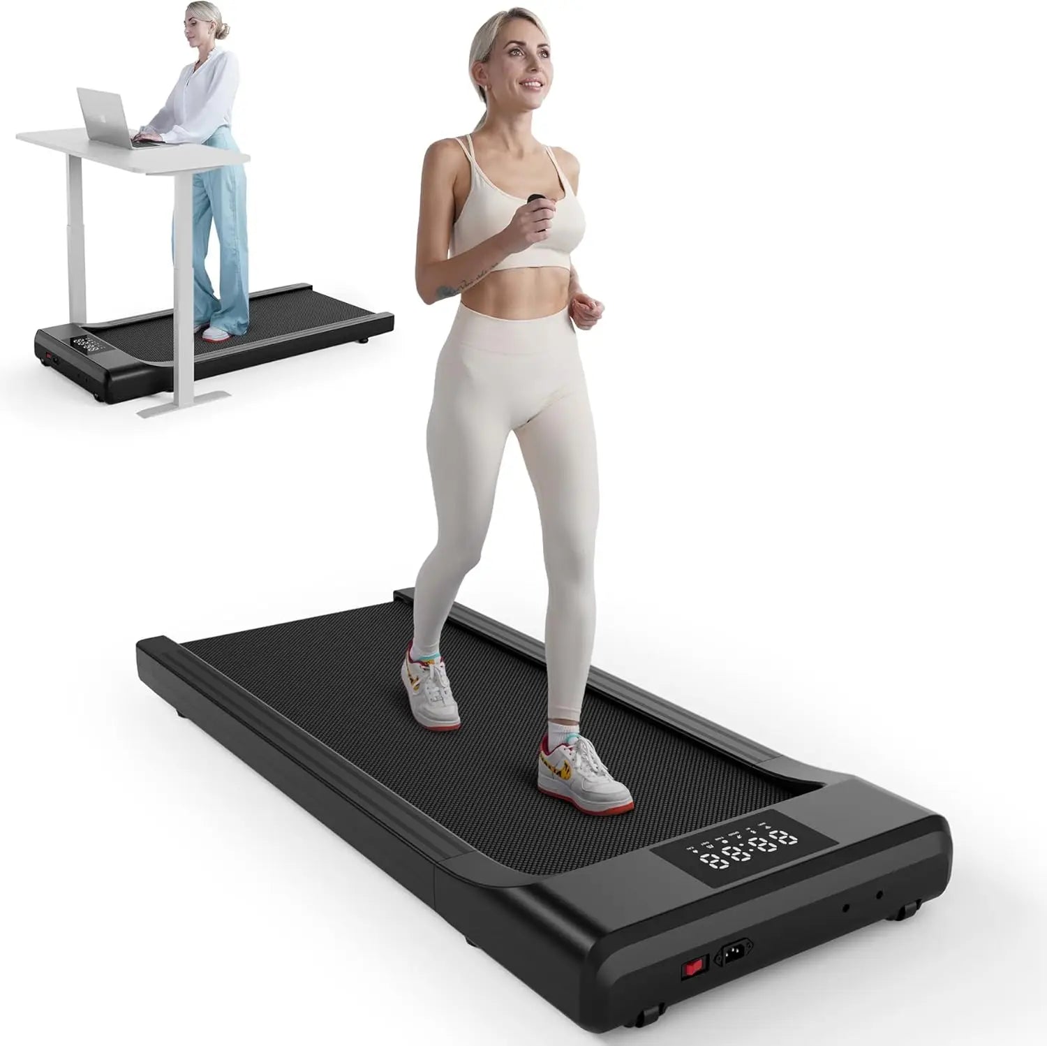 Walking Pad, Under Desk Treadmill, 3 In 1 Portable Treadmill With Remote Control LED Display, 2.5 HP Quiet Walking