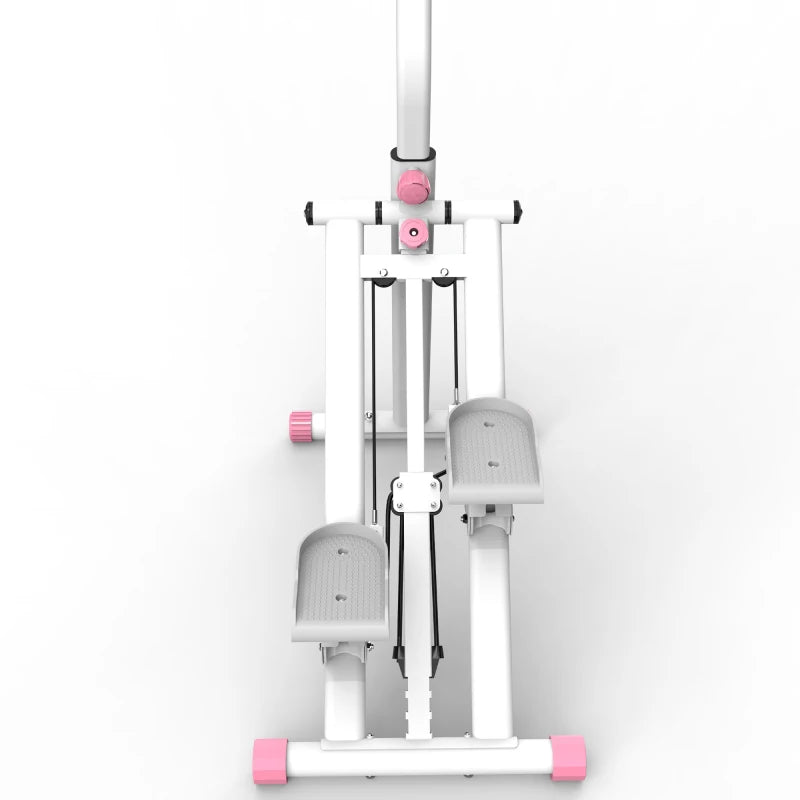 Stair Stepper With Resistance Home Upgrade Vertical Climber Workout Machine Climber Fitness Equipment Adjustable Handlebar Pink