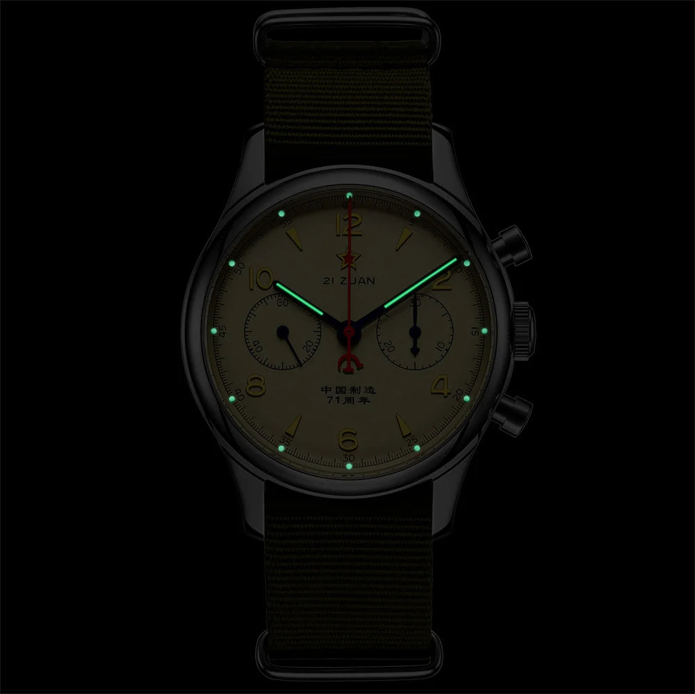 Seakoss 38mm 40mm Men's 1963 Chronograph Acrylic Sapphire Glass With Seagull ST19 Hand Winding Movement Male Mechanical Watches