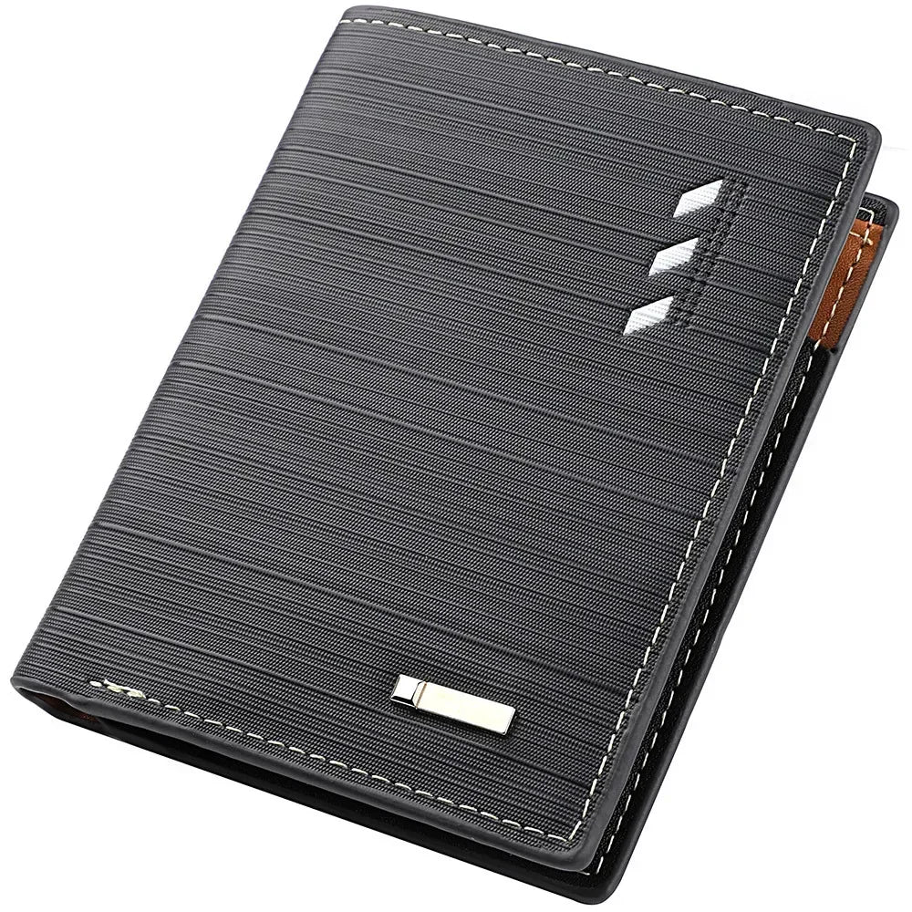 Hot Sale Men's Leather Wallet Credit Card Holder Simple Design Purse For Male