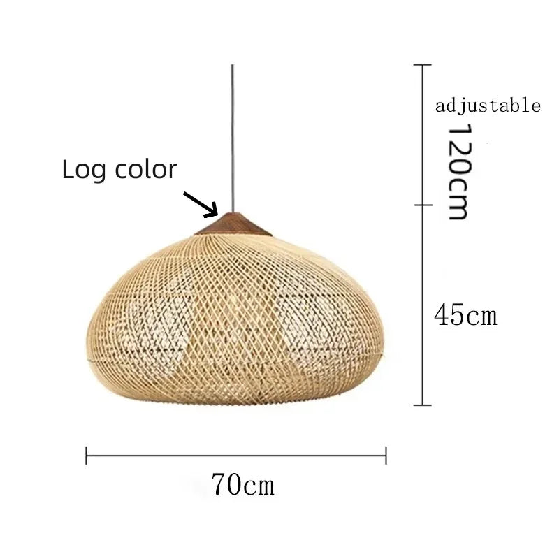 Designer Pendant Lamps Vintage Handmade Rattan Led Light Japanes Style Lighting for Kitchen Island Loft Dining Room