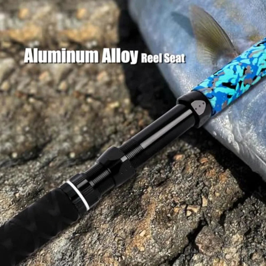 Trolling Fishing Rod 2Piece Saltwater Big Game Rod Offshore Conventional Boat Fishing Pole for HeavyDuty Deep Sea Fishi