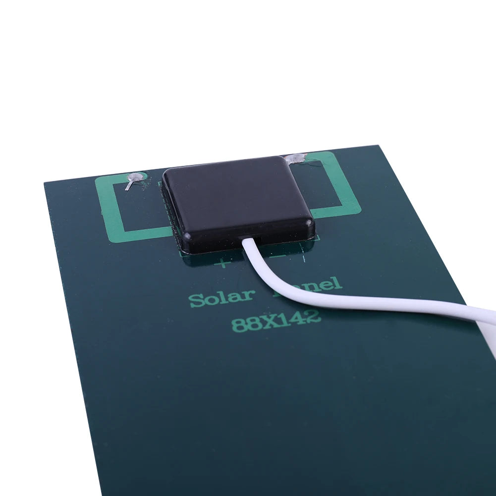 5W 5V Solar Cell Panel Polysilicon USB Photovoltaic Cells Solar Plate for 3-5V Battery/Phone Charging for Outdoor Camping