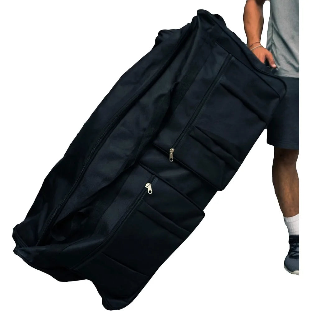Heavy Duty XL Rolling Duffle Bag 36-inch Luggage Hockey Bag with Wheels Oversized Travel Bag
