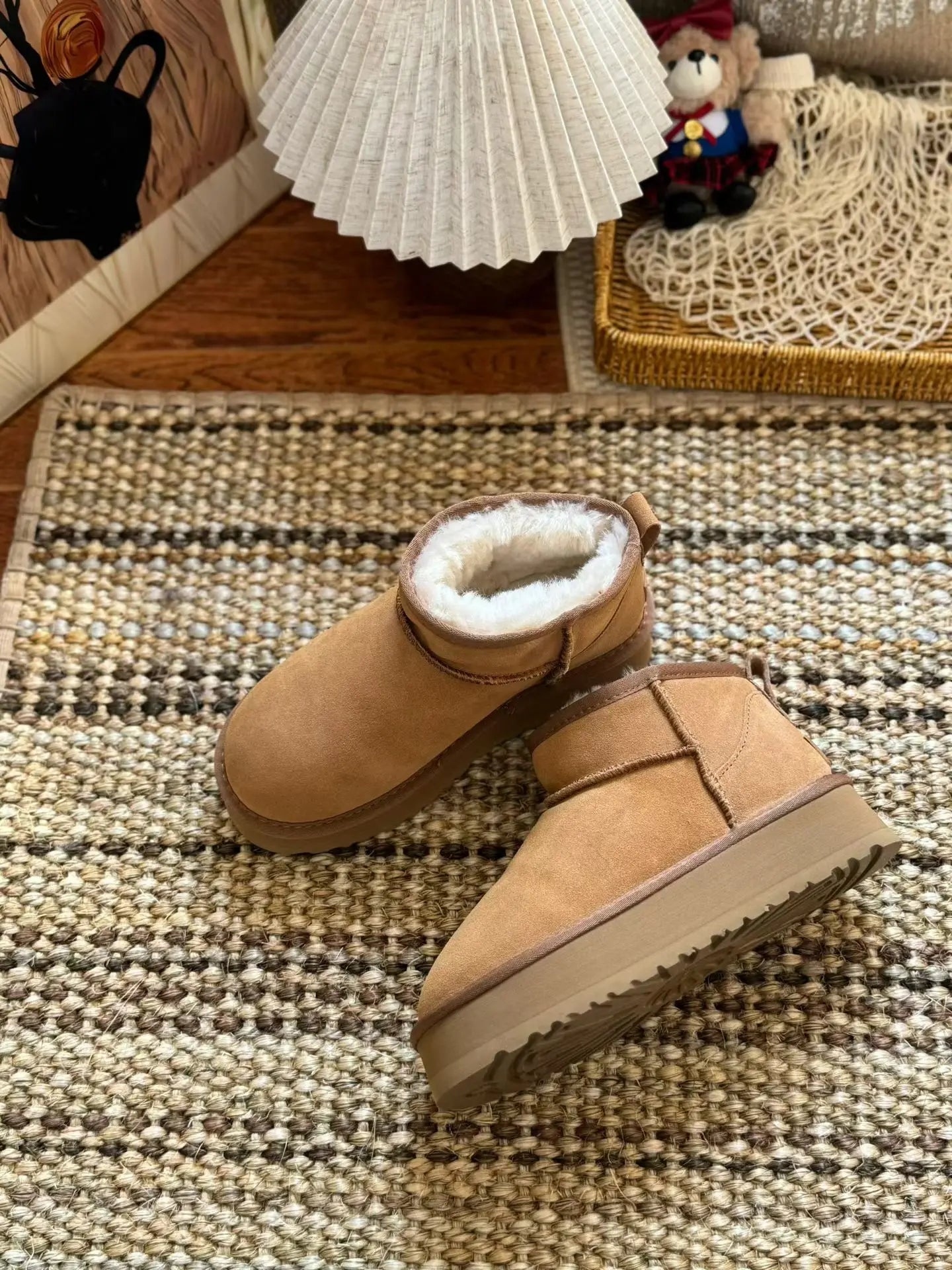 2026 New Winter Women Snow Boots Genuine Leather Wool Fashion Luxury Brand Ankle Boots Warm ‮04-53 SeziS UggS