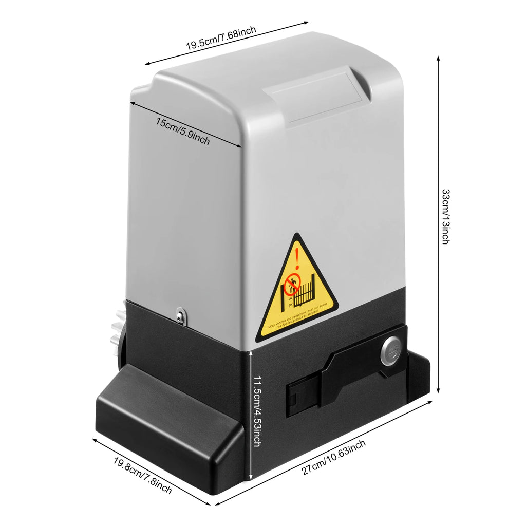 Automatic Sliding Gate Opener, Sliding Gate Opener Pure Copper Motor AC 110V 1400rpm,750W Remote Door Opener,for Schools, Farms