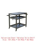 3-Shelf Outdoor Grill Table with Wheels, Portable Grill Cart, Outdoor Pizza Oven Prep Table, BBQ Stand with Propane Tank Hook,