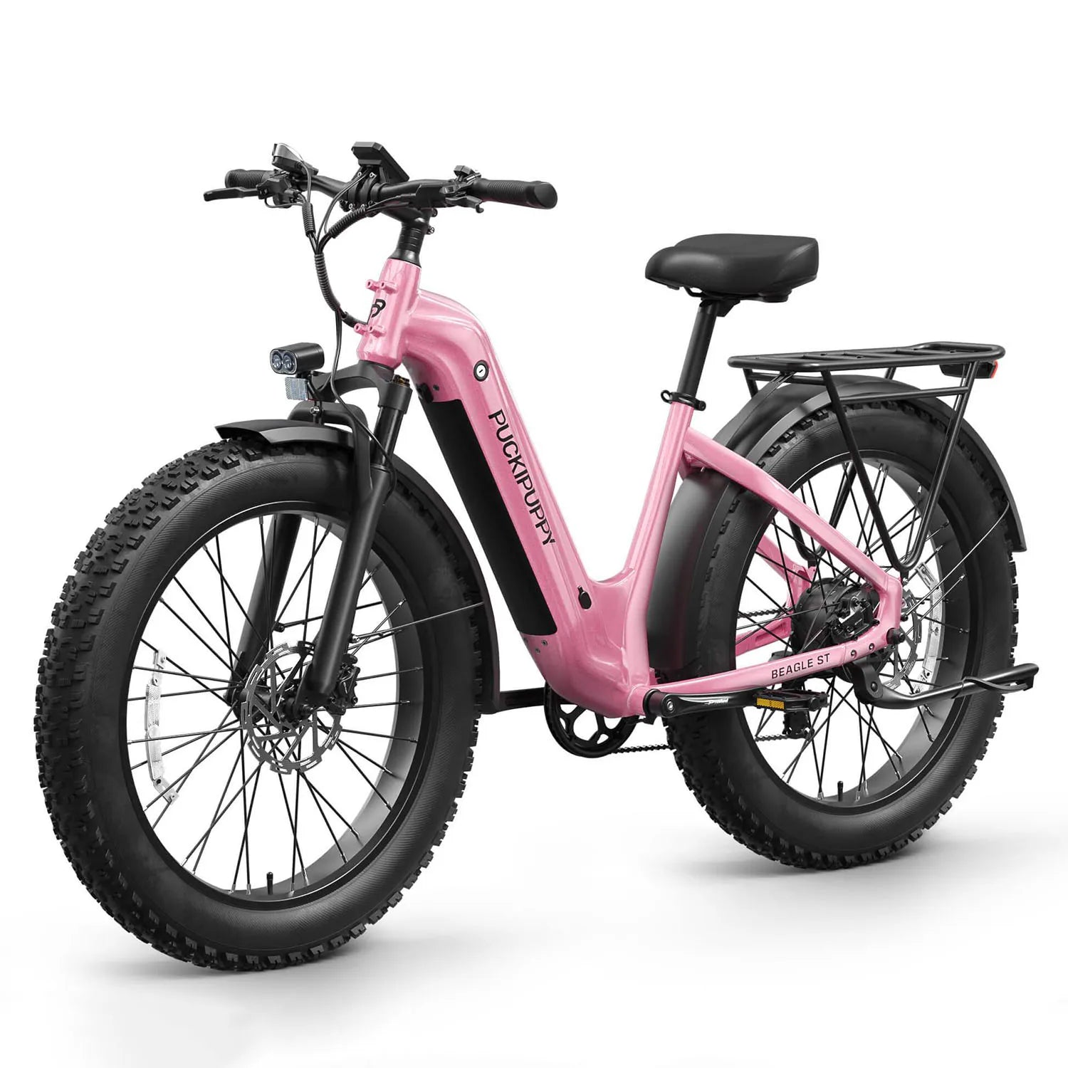 PUCKIPUPPY Beagle ST Electric Bike for Adults 26" Fat Tire Step-Through Electric Mountain Bike Off-Road Ebike 2-Year Warranty