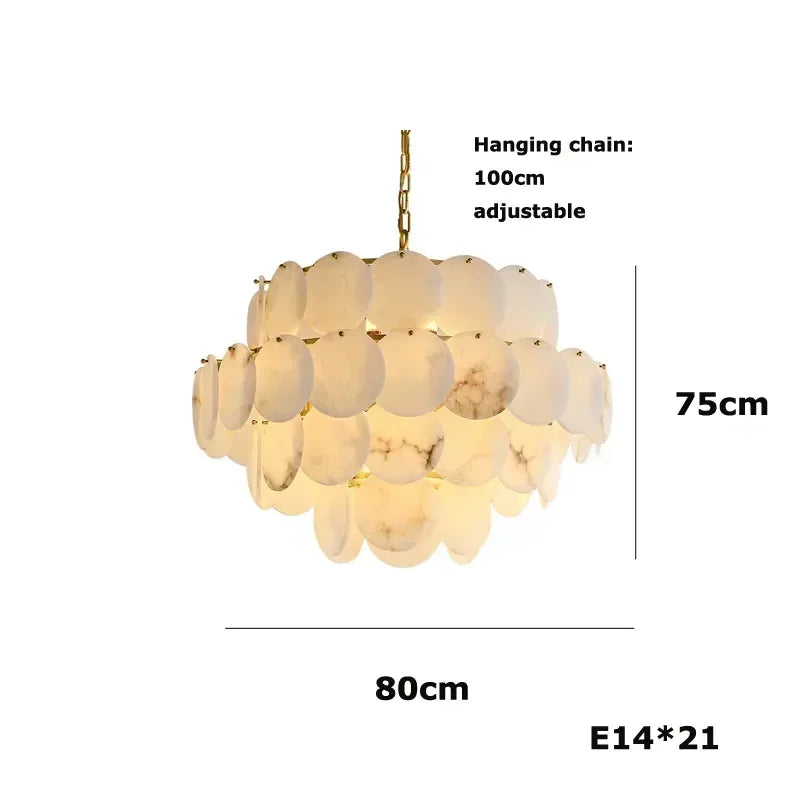 Modern Natural Marble Living Room Chandeliers For Kitchen Island Pendant Lamps Dinning Room Bedroom Indoor Decor Lustre Fixtures