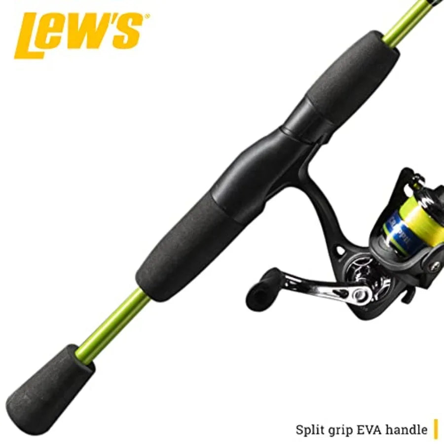 Spinning Reel and Fishing Rod Combo, 2-Piece IM6 Graphite Blank, Right or Left-Hand Retrieve, Crappie Thunder Green, 6'6"