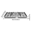 5 Burner Built-in Gas Cooktop 3.3KW NG Gas Stove Stainless Steel Gas Hob for Home Commercial Kitchen