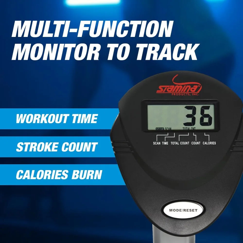 Glider Hydraulic Rowing Machine with Smart Workout app - Rowing workout machine with cylinder resistance