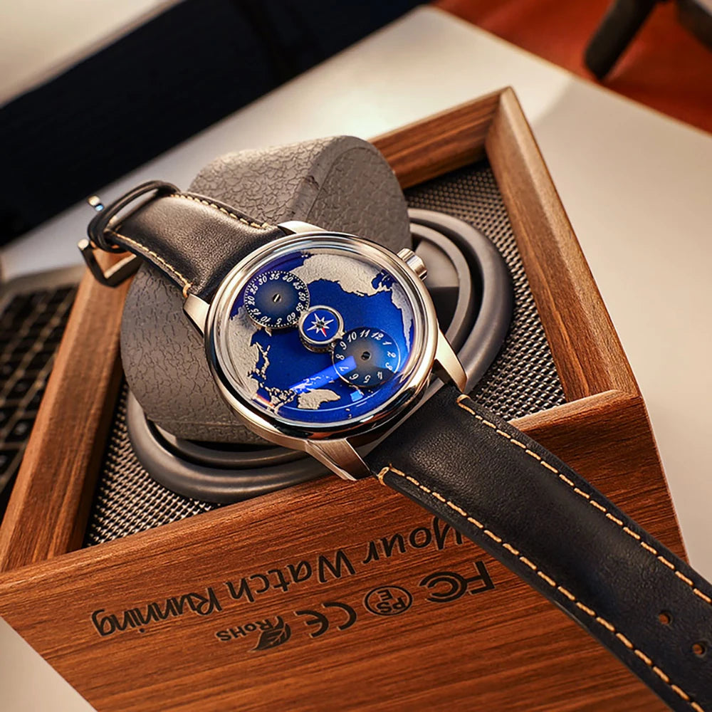 OBLVLO men's mechanical watches, fully automatic classical style business men's watches, men's timepieces, novel men's watches