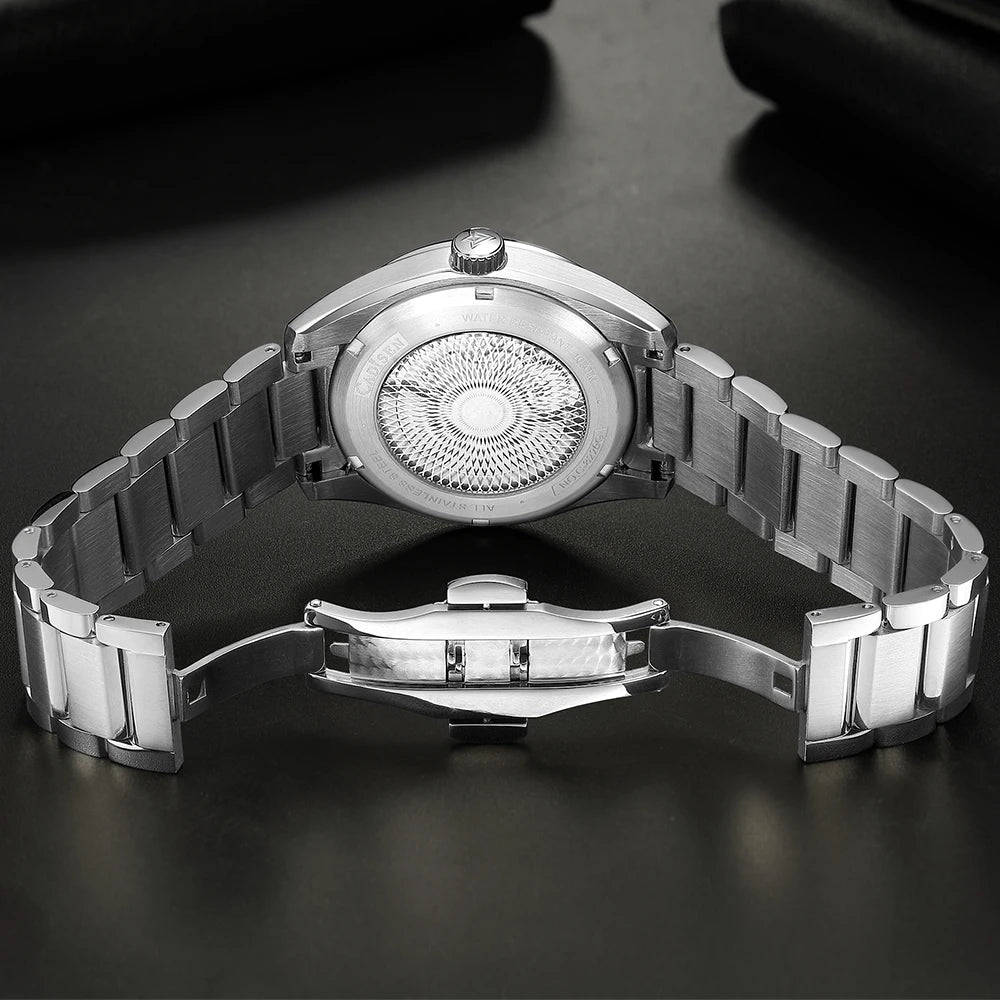 CADISEN NEW Luxury Men Mechanical Wristwatches 10Bar Waterproof Japanese NH35 Movement Automatic Watch Steel Watch for Men