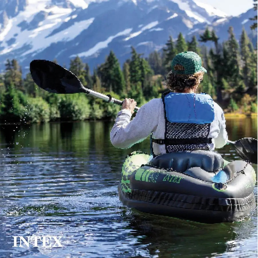 Challenger Inflatable Kayak Series Includes Deluxe 86in Kayak Paddles and HighOutput Pump SuperStrong PVC Adjustable Seat with