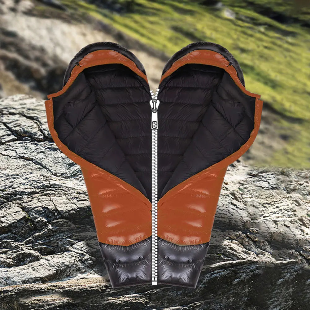 Goose Down Hiking Sleeping Bag Ultralight Thermal Sleeping Bag Portable Waterproof for Backpacking Camping Hiking