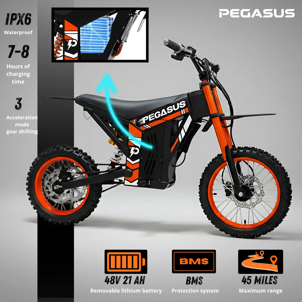New Fashion2000W 48V 21AH 60km/h Mountain E Motorcycle Aluminum Alloy Dirt Bike 14"/12" Fat Tire Off-road Motorcycles New Energy