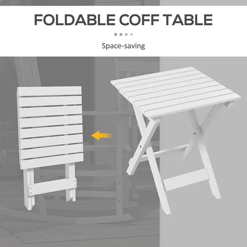 3 Piece Patio Rocking Chair Set, Outdoor Wood Conversation Set w/ 2 Rockers & 1 Coffee Table, Poplar Wooden Rocking Bistro
