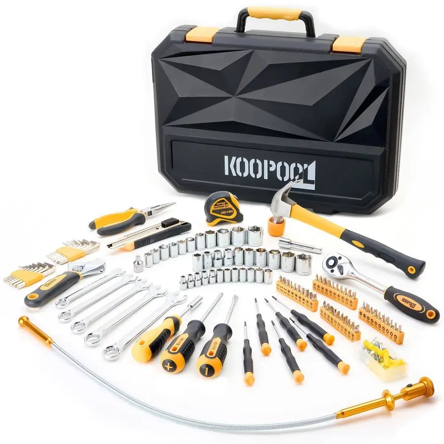 Piece Tool Set, Tool Box Kit for Mechanic and Car, General Household Home Tool Kit, Basic Tool Kit for Home Auto Repair, with St