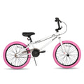 JOYSTAR Freestyle Kids BMX Bikes 20" 24" Kids Bicycles for 6-14 Years Boys Girls and Beginner-Level Riders 2 Pegs, White