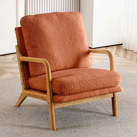 Mid Century Modern Accent Chairs for Living Room, 23” Wide Comfy Chair for Bedroom, Small Cozy Corduroy Reading Chairs for Adult