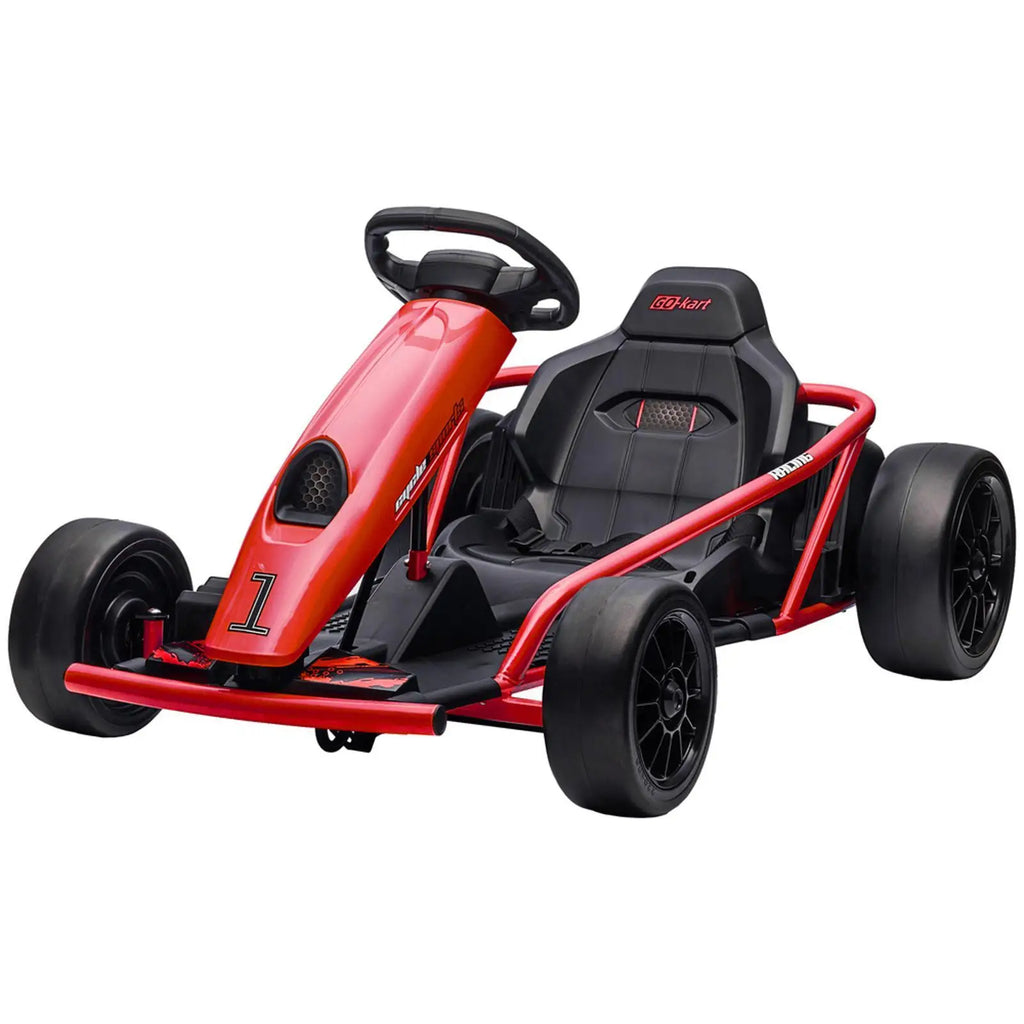 Kids Electric Ride-on Go Kart 24V Battery Powered Drifting Car Toys with Safety Features for Outdoor Fun Ages 8 to 12