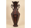 Elegant Embossed Metal Floor Vase 24 Inch Tall - Perfect for Wedding Decor, Spa Meditation & Home Accent