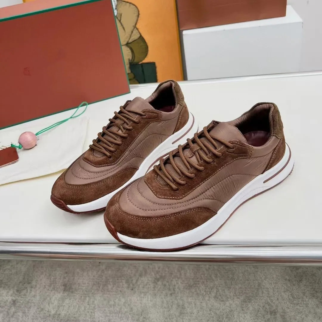 2026 new L mesh sneakers breathable casual men's shoes P thick-soled jogging shoes business shoes comfortable casual shoes