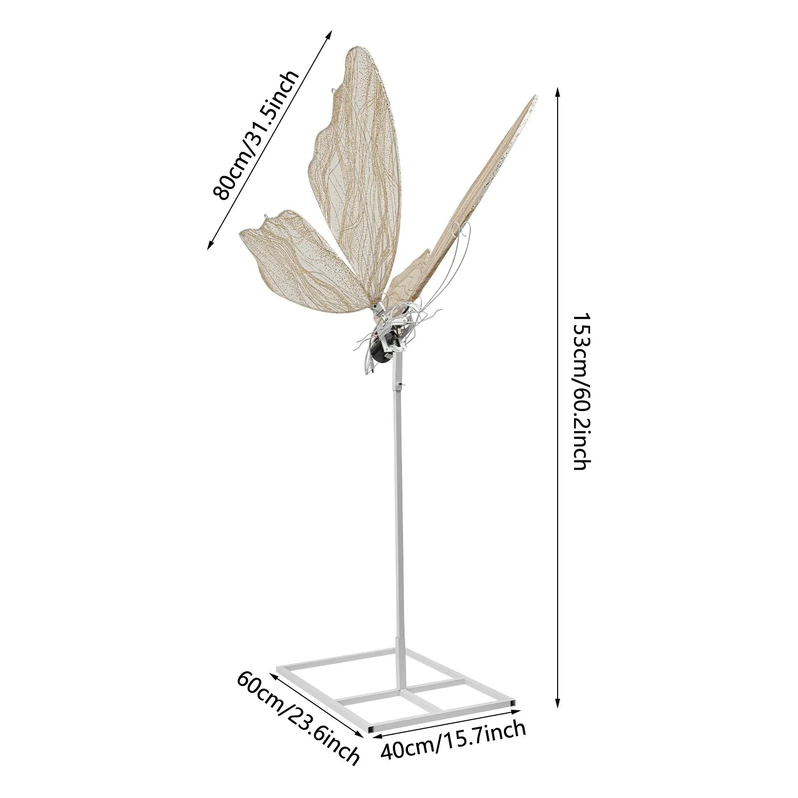 Wedding Butterfly LED Floor Lamp 10V Creative Ceiling Lamp  Adjustable Height Hanging Decoration Props Gold/White