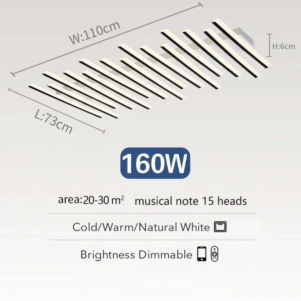 Nordic Art Line Acrylic Led Ceiling Lamp Living Room Restaurants Bedroom Kitchen Bar Chandelier  Modern Home Decoration Lighting