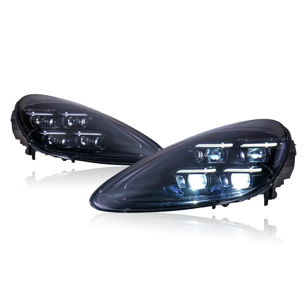 Car Accessories For Porsche Cayenne Headlights 2011-2017 958 LED Laser Matrix Head Lamps Upgrade 2024 Style