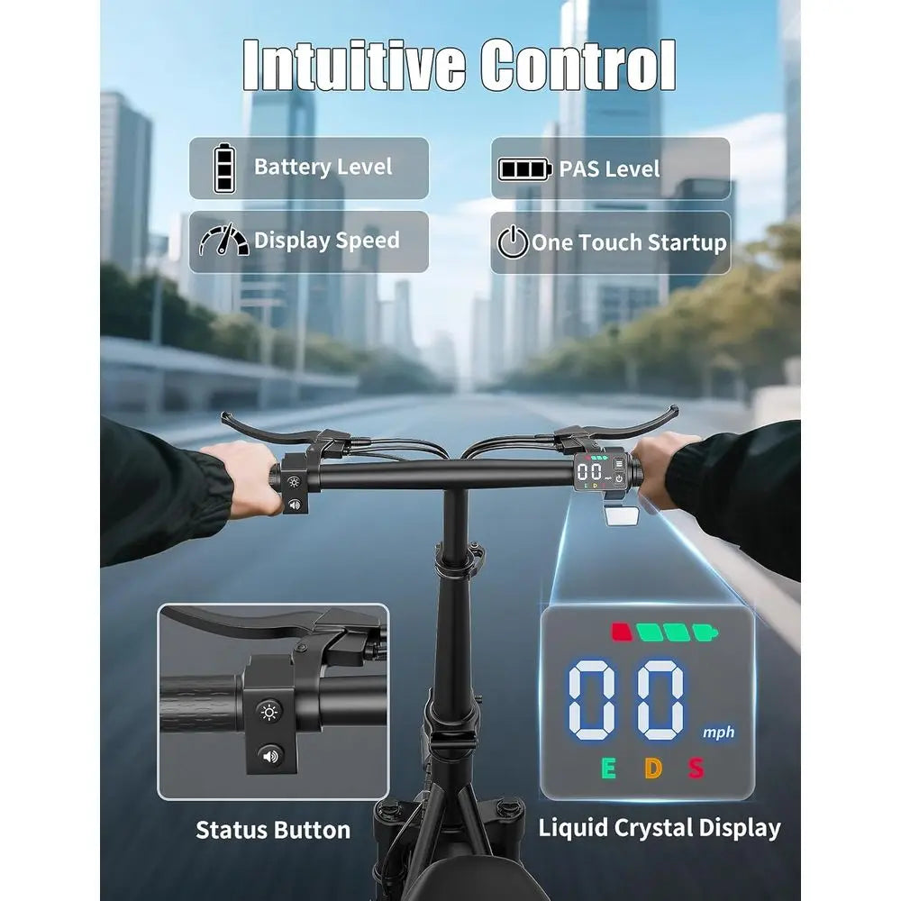Electric Scooter for Adults 1000W Peak Motor 20-25MPH 25-35 Miles Range 14" Foldable Commuter. Customized, Ample Storage for Pet