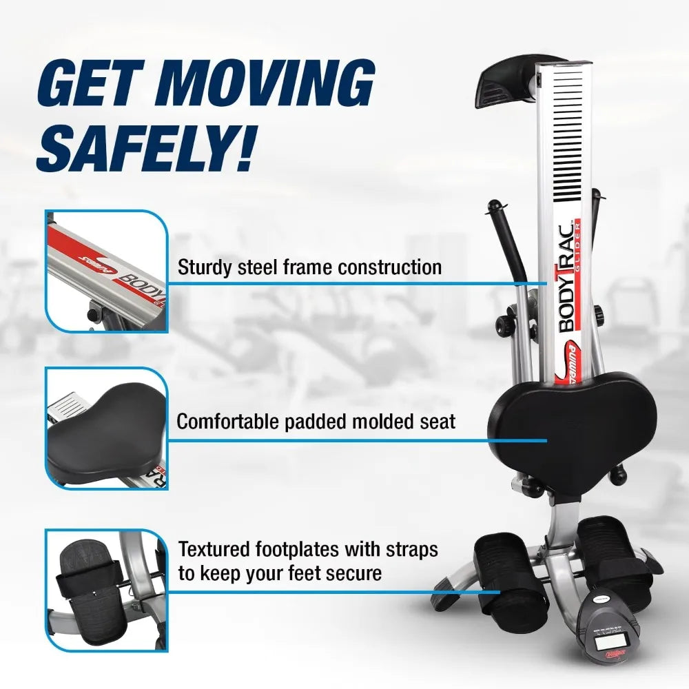 Glider Hydraulic Rowing Machine with Smart Workout app - Rowing workout machine with cylinder resistance