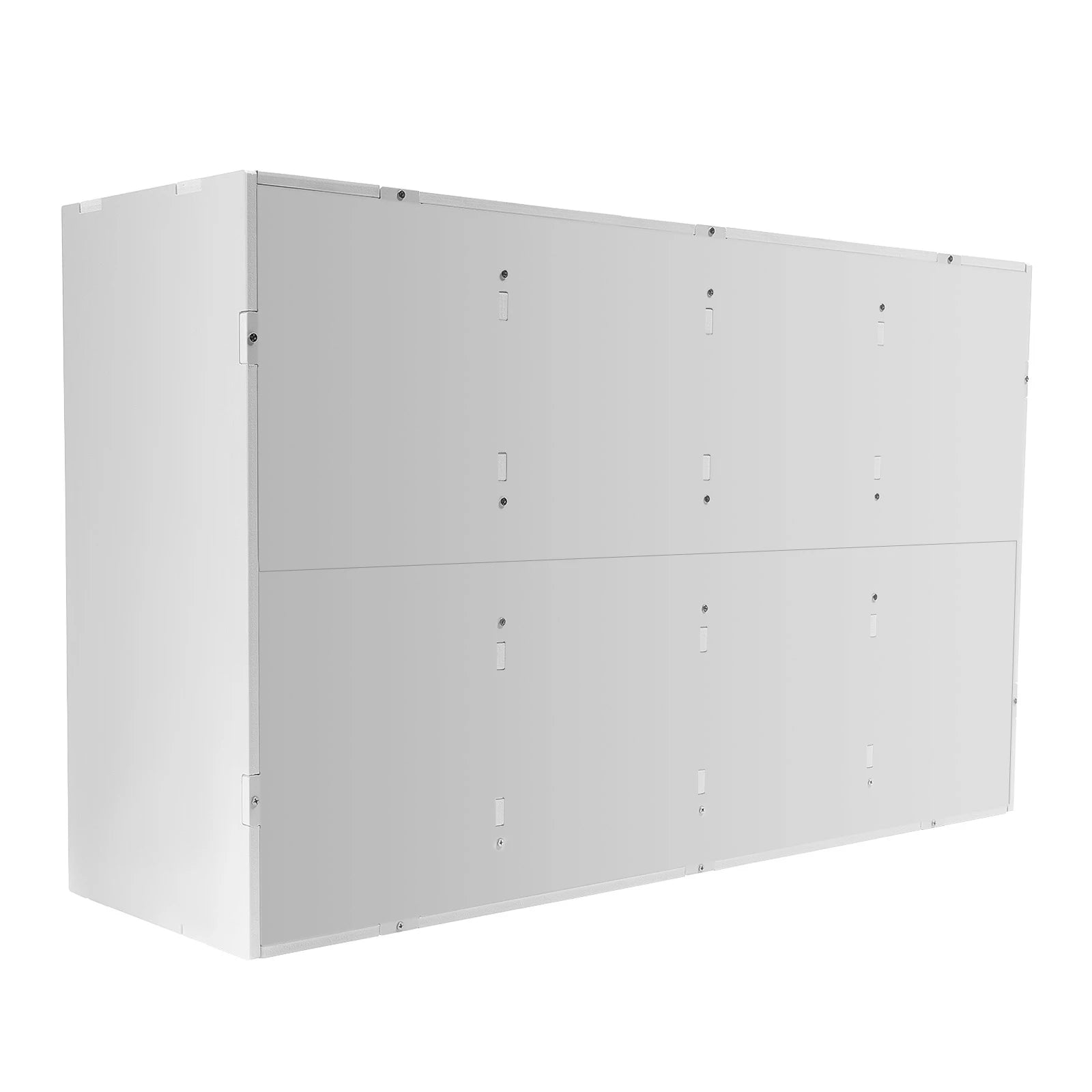 36 Slot Wood Literature Organizer Adjustable File Sorter 36 Compartments White