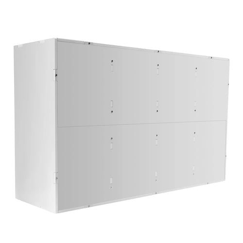 36 Slot Wood Literature Organizer Adjustable File Sorter 36 Compartments White