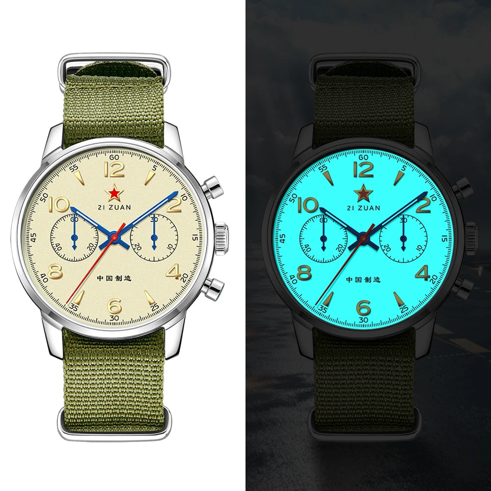 TOPHILL 1963 Chronograph Air Force Aviaion Men Mechanical Watches Sapphire Seagull ST1901 Movement Waterproof Men's Watch Pilots