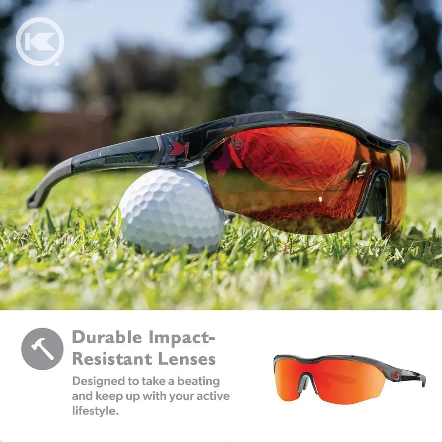 Kinetics Wraparound Sport Sunglasses for Men amp Women Water and Oilresistant coating, Full UV400 Protection for Running, Golf,