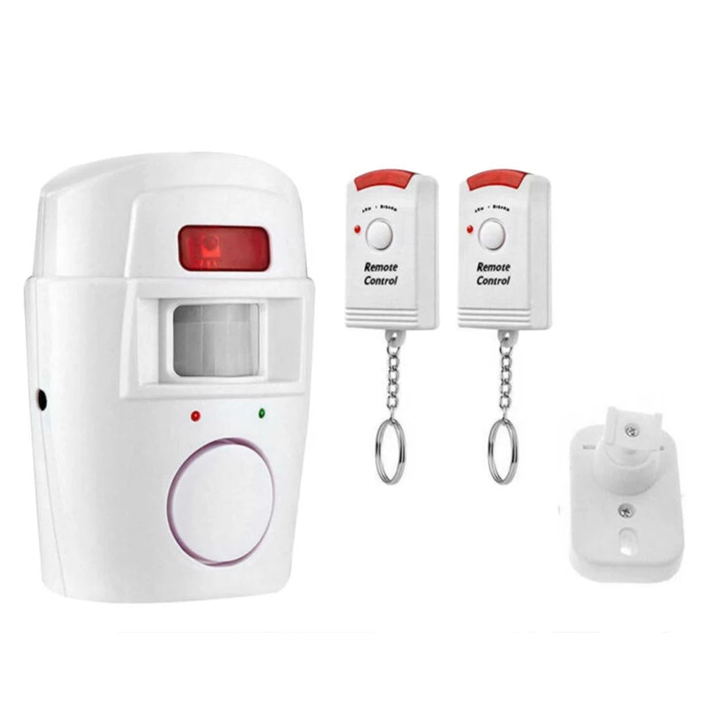 Wireless Motion Sensor Alarm Security Detector PIR Alarm System With Infrared Sensor 2 Wireless Home Security Remote Controls